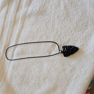 Vintage Black onyx mask pendant